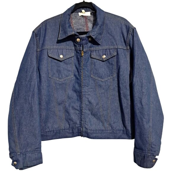 Montgomery Ward Other - Vintage 1970s Montgomery Ward 101 Blanket Lined Denim Trucker Jacket Men's Size